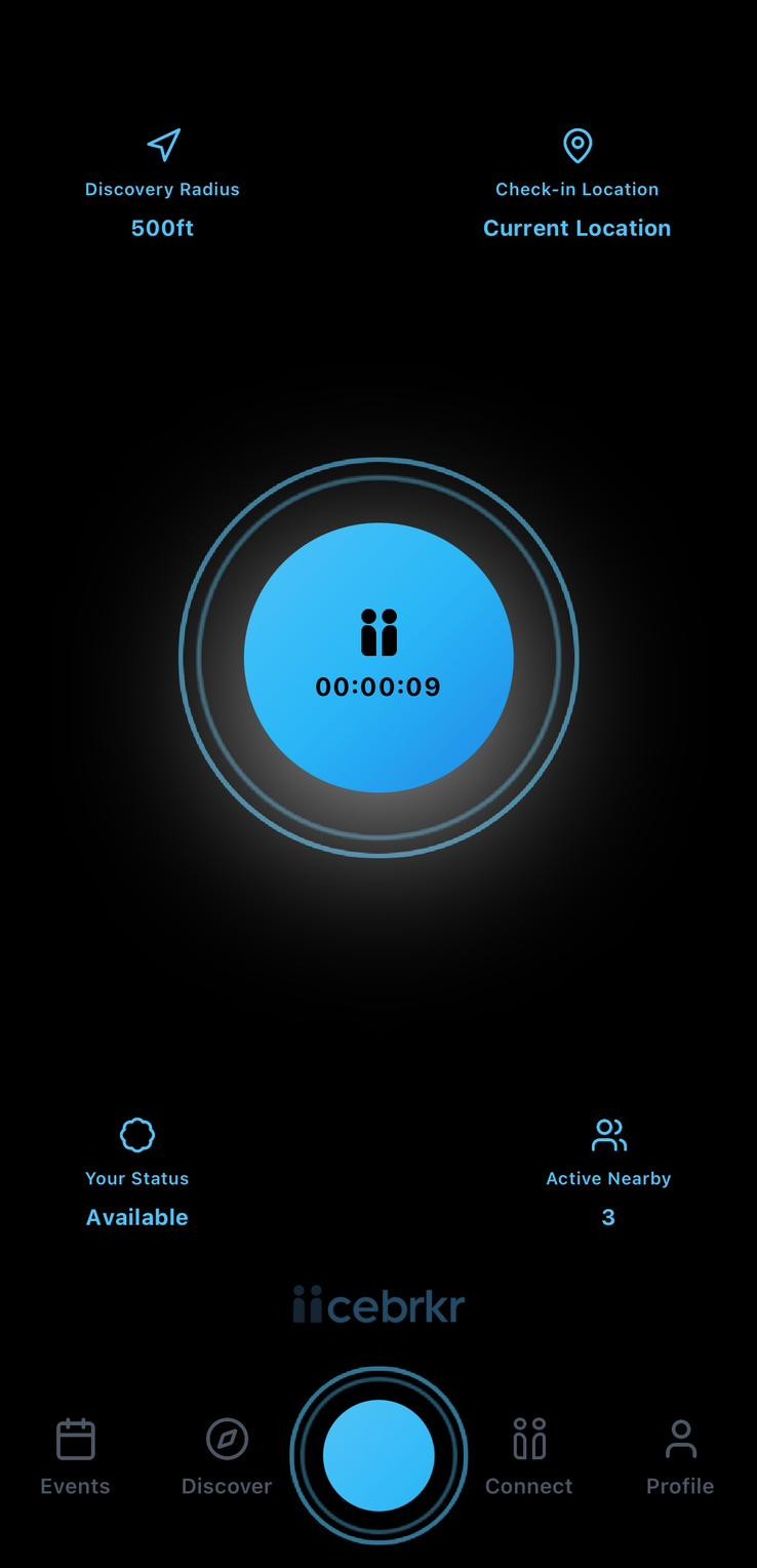 iicebrkr icebreaker app interface - break the ice and meet people nearby at coffee shops and gyms
